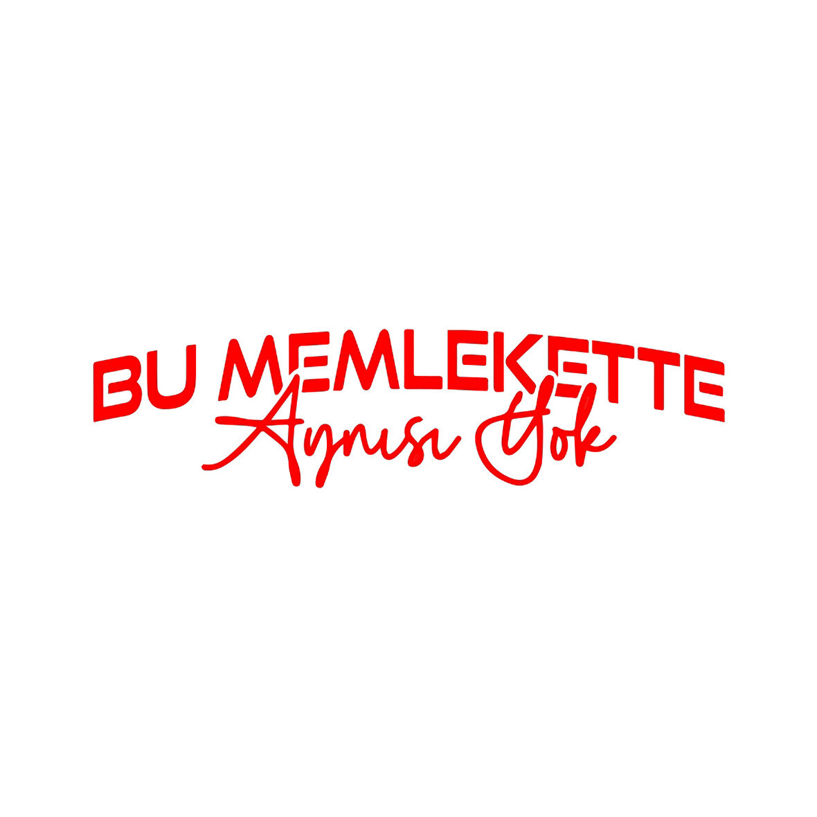 Bu Memlekette Aynısından Yok Sticker 17x17 Cm Kırmızı