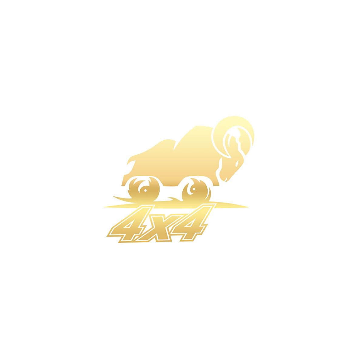 4x4 Kurukafa Sticker 17x17 Cm Gold