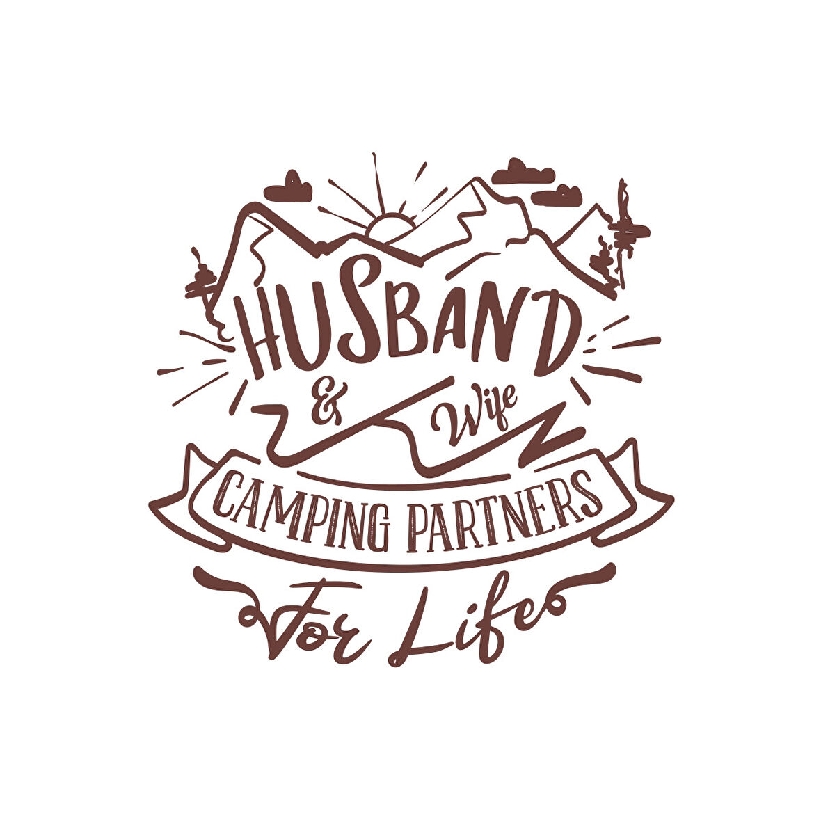 Husband Sticker 17x17 Cm Kahverengi