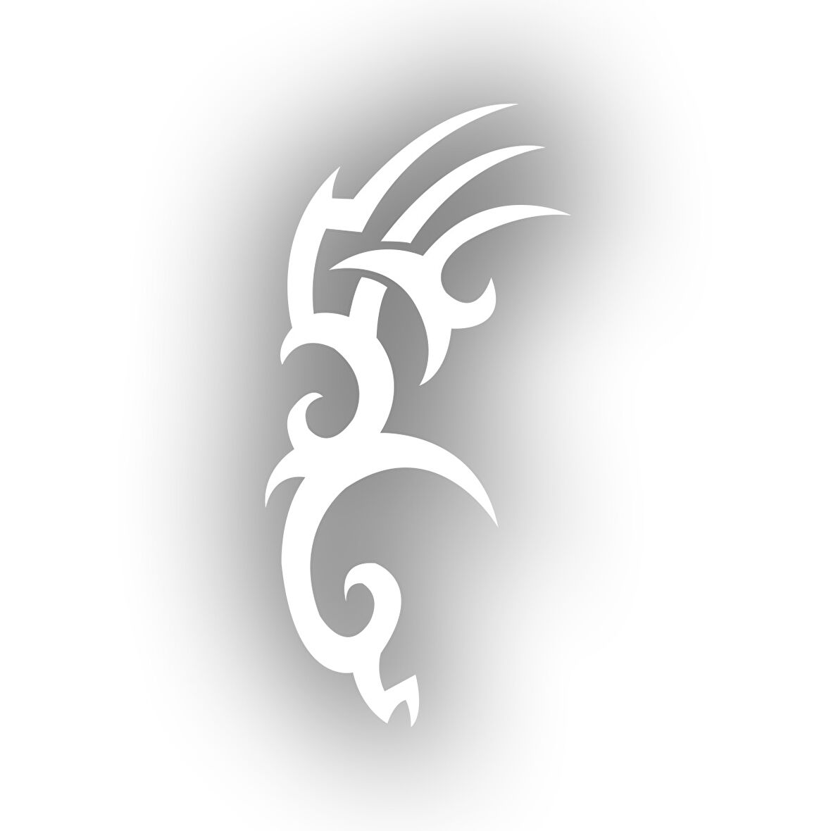 Pençe Tribal Sticker 17x17 Cm Beyaz