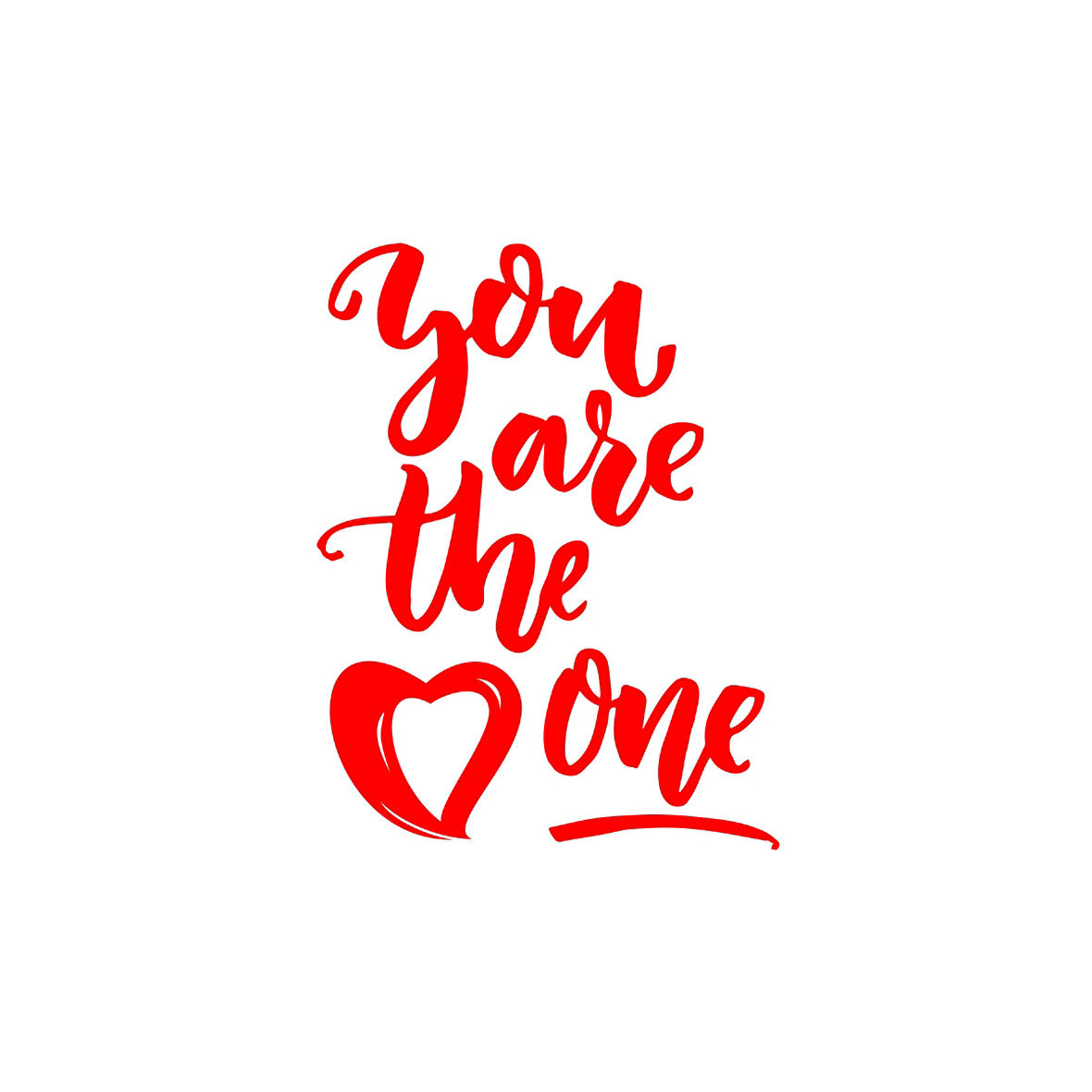 You Are The Pne Sticker 17x17 Cm Kırmızı