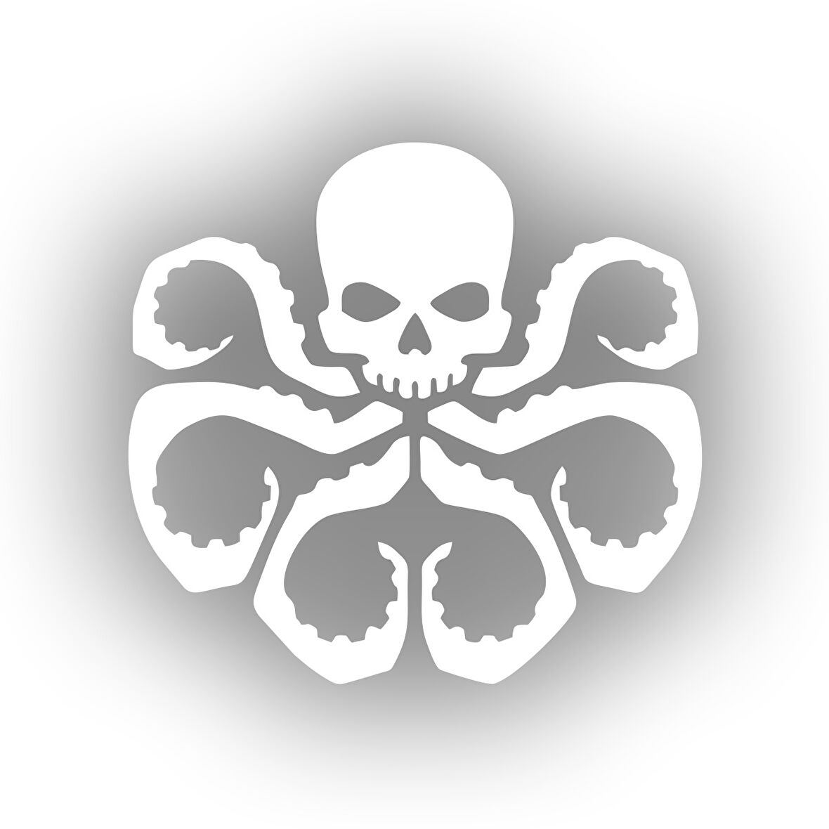 Ahtapot Sticker 17x17 Cm Beyaz