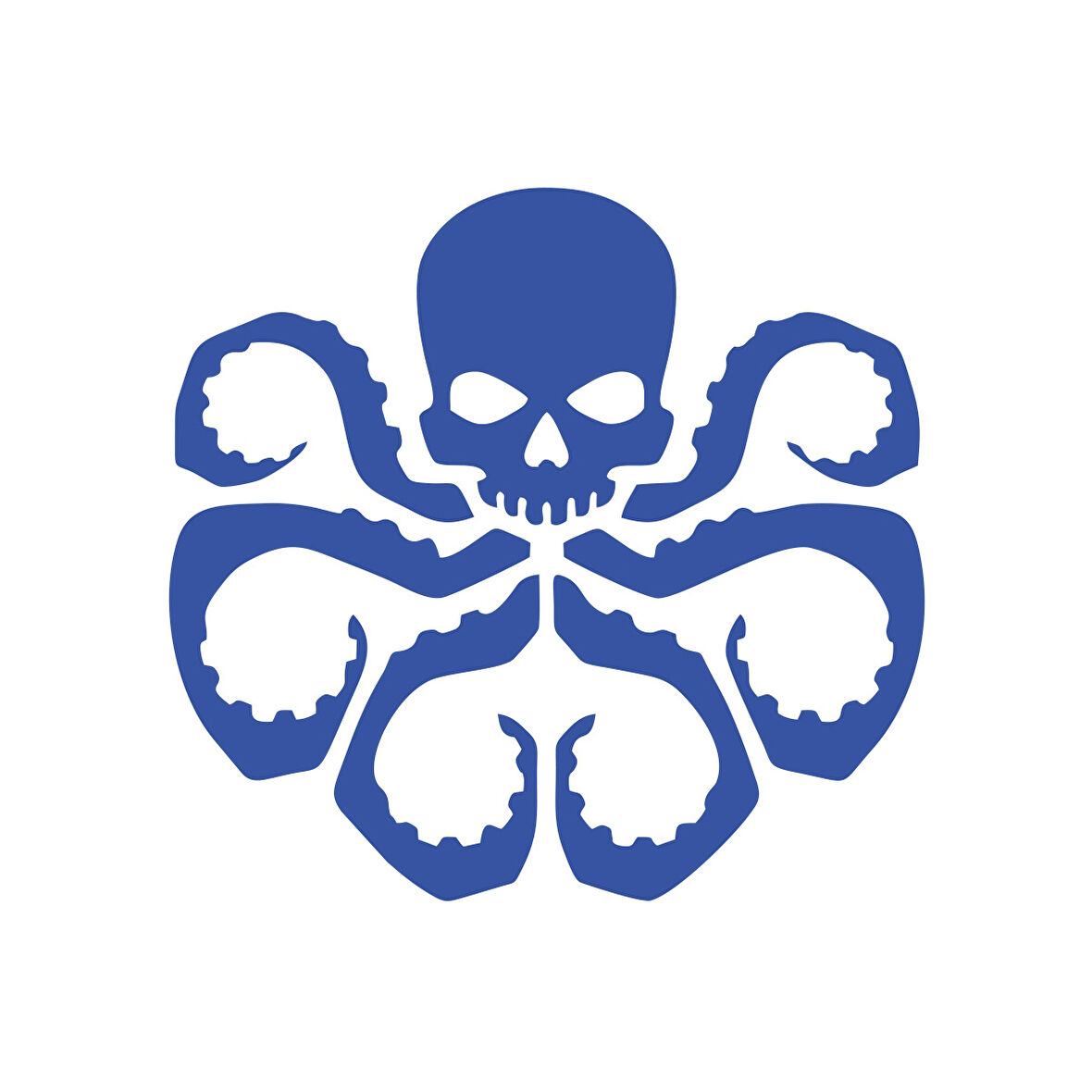 Ahtapot Sticker 17x17 Cm Mavi