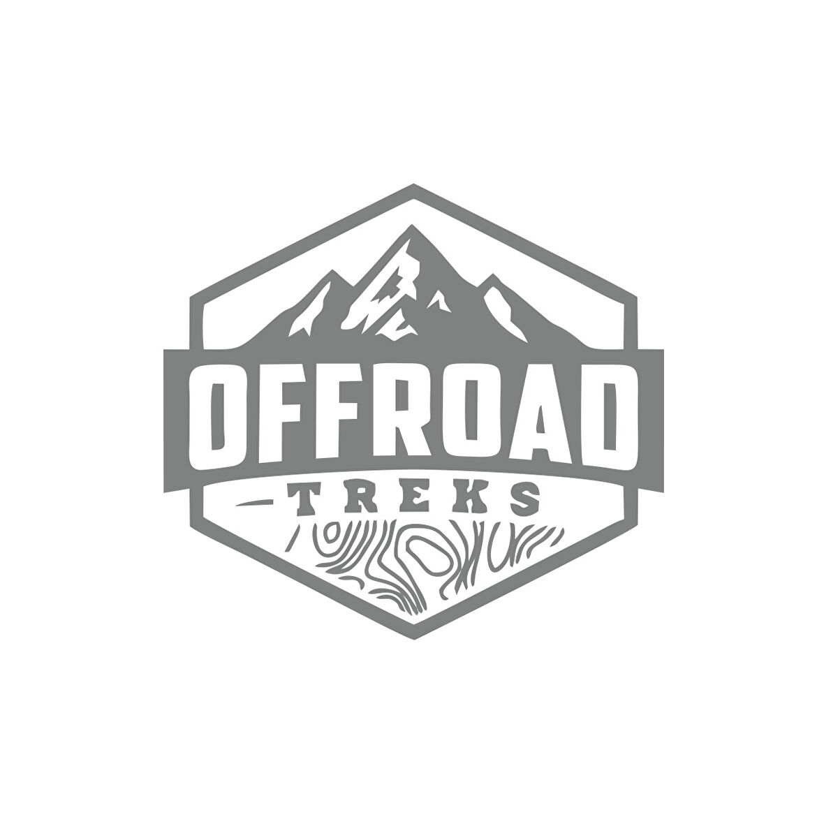 Offroad ve Dağ Sticker 17x17 Cm Gri