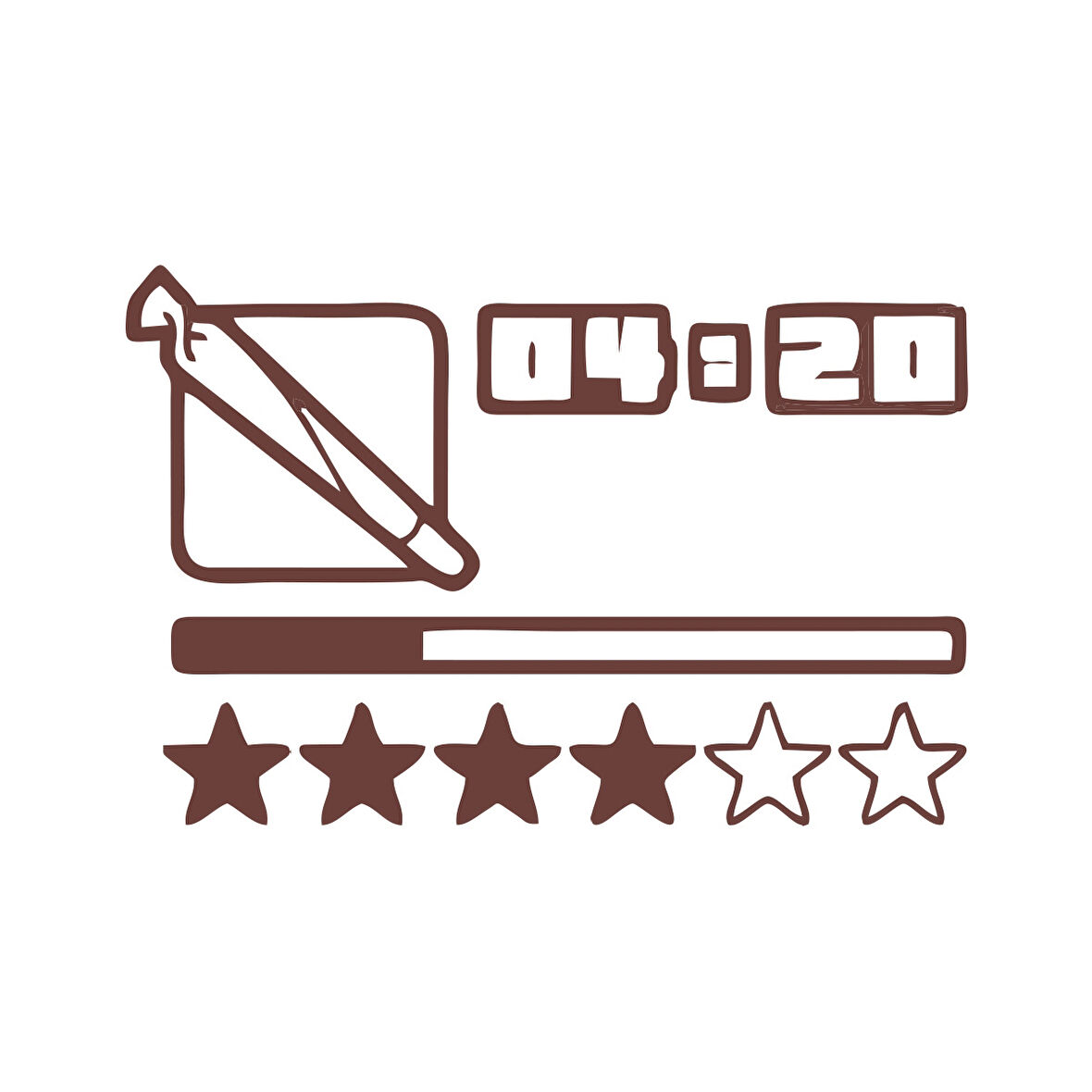 GTA Sticker 17x17 Cm Kahverengi