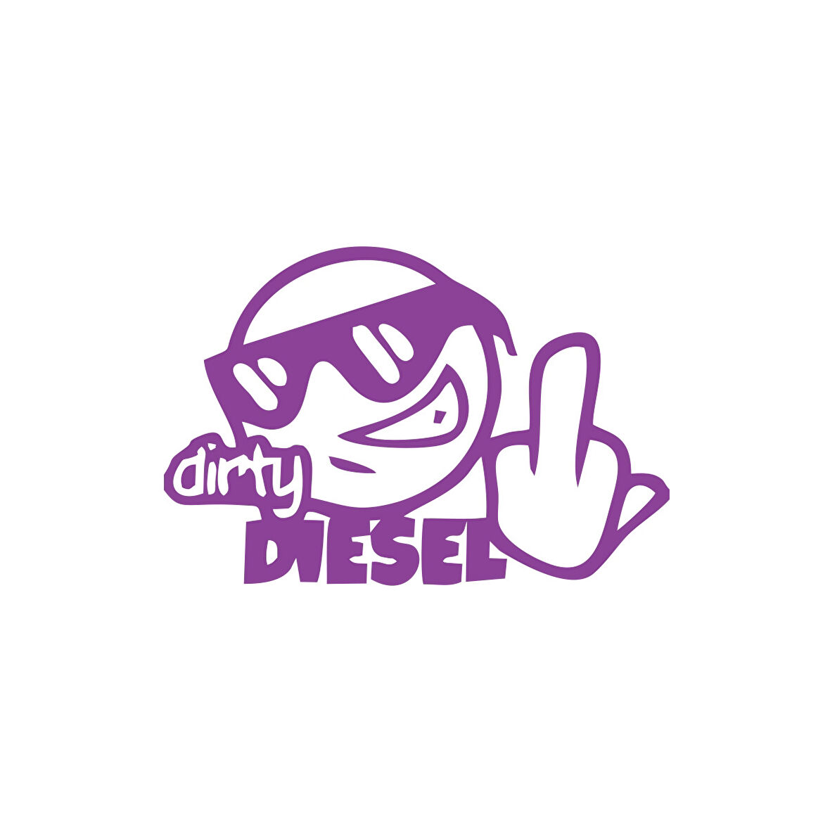 Dirty Diesel Sitcker 17x17 Cm Mor