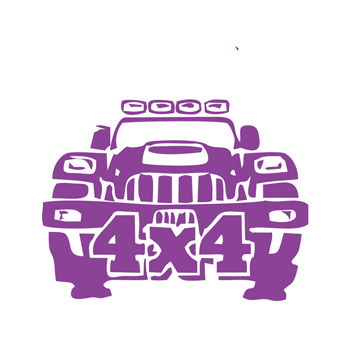 4x4 Off Road Jeep  Sticker 17x17 Cm Mor