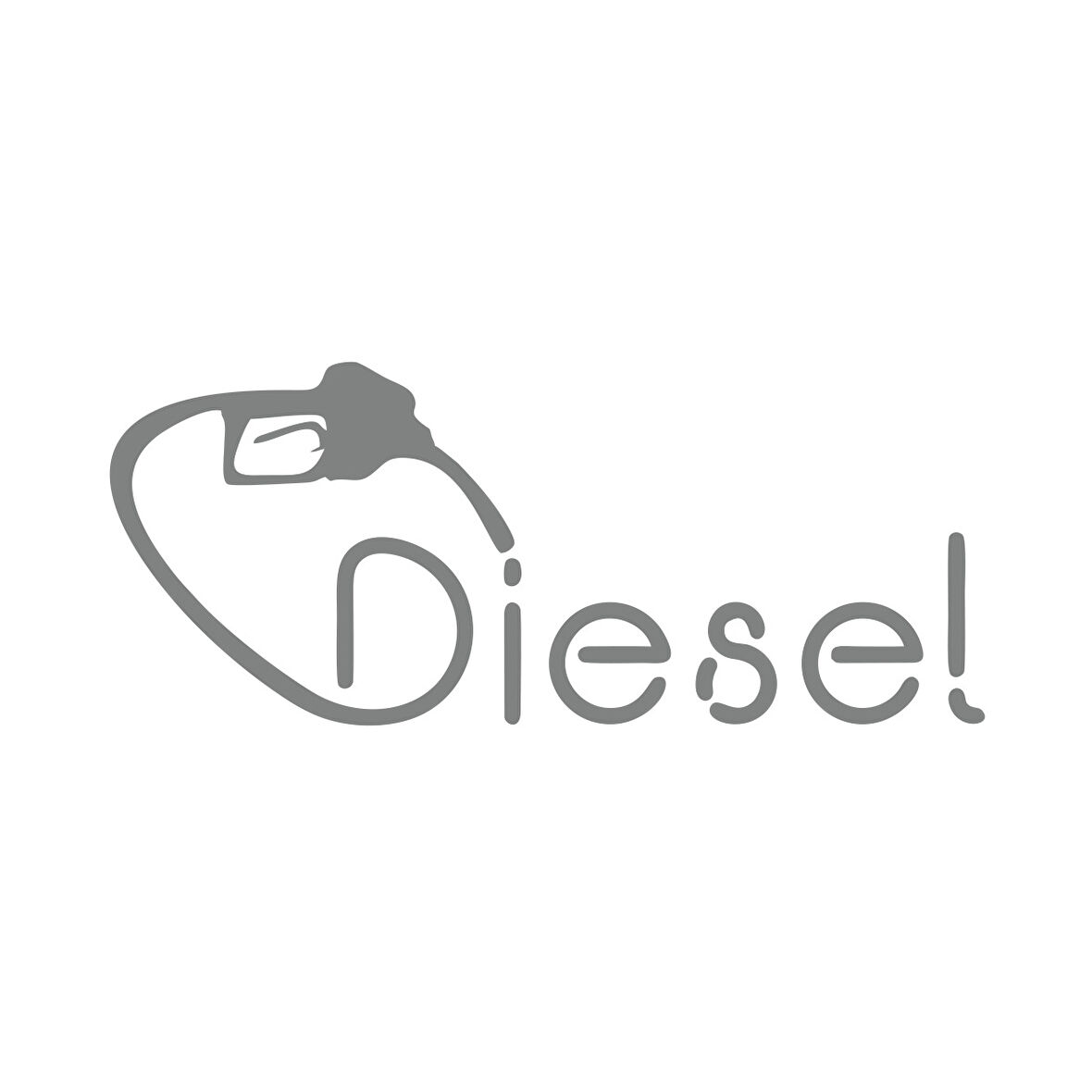 Diesel Araba Sticker 17x17 Cm Gri
