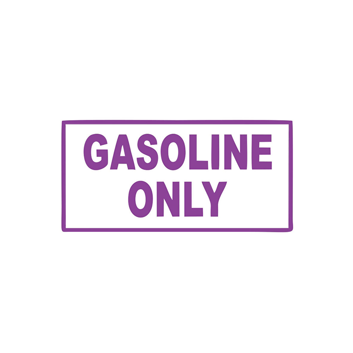 Gasoline Only Araba Sticker 17x17 Cm Mor