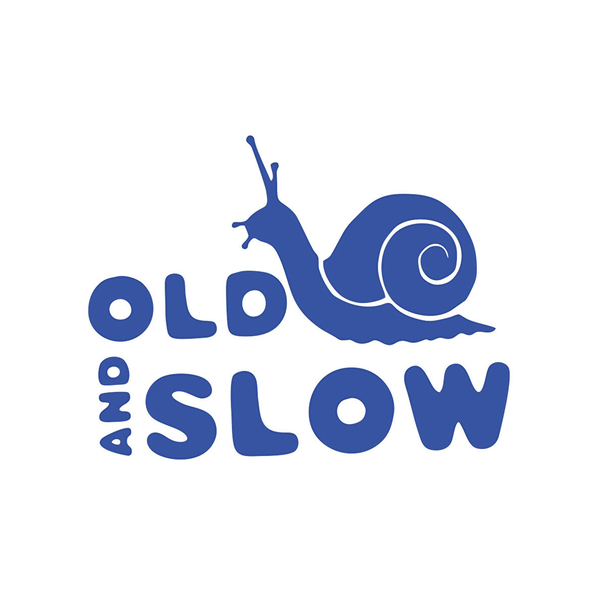 Old and Slow Salyangoz Araba Sticker 17x17 Cm Mavi