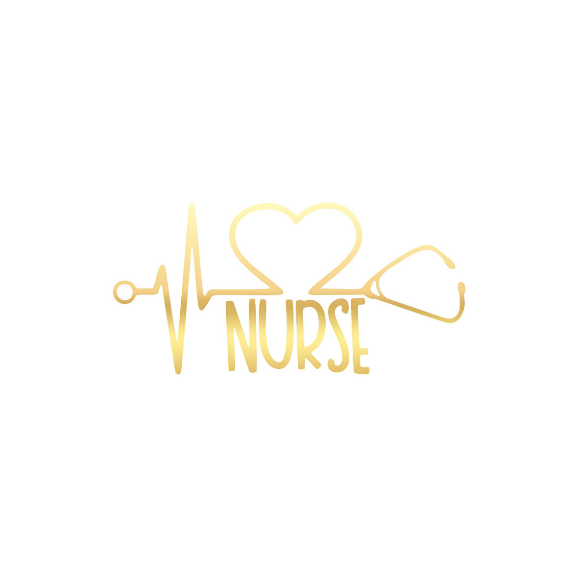 Nurse Araba Sticker 17x17 Cm Gold