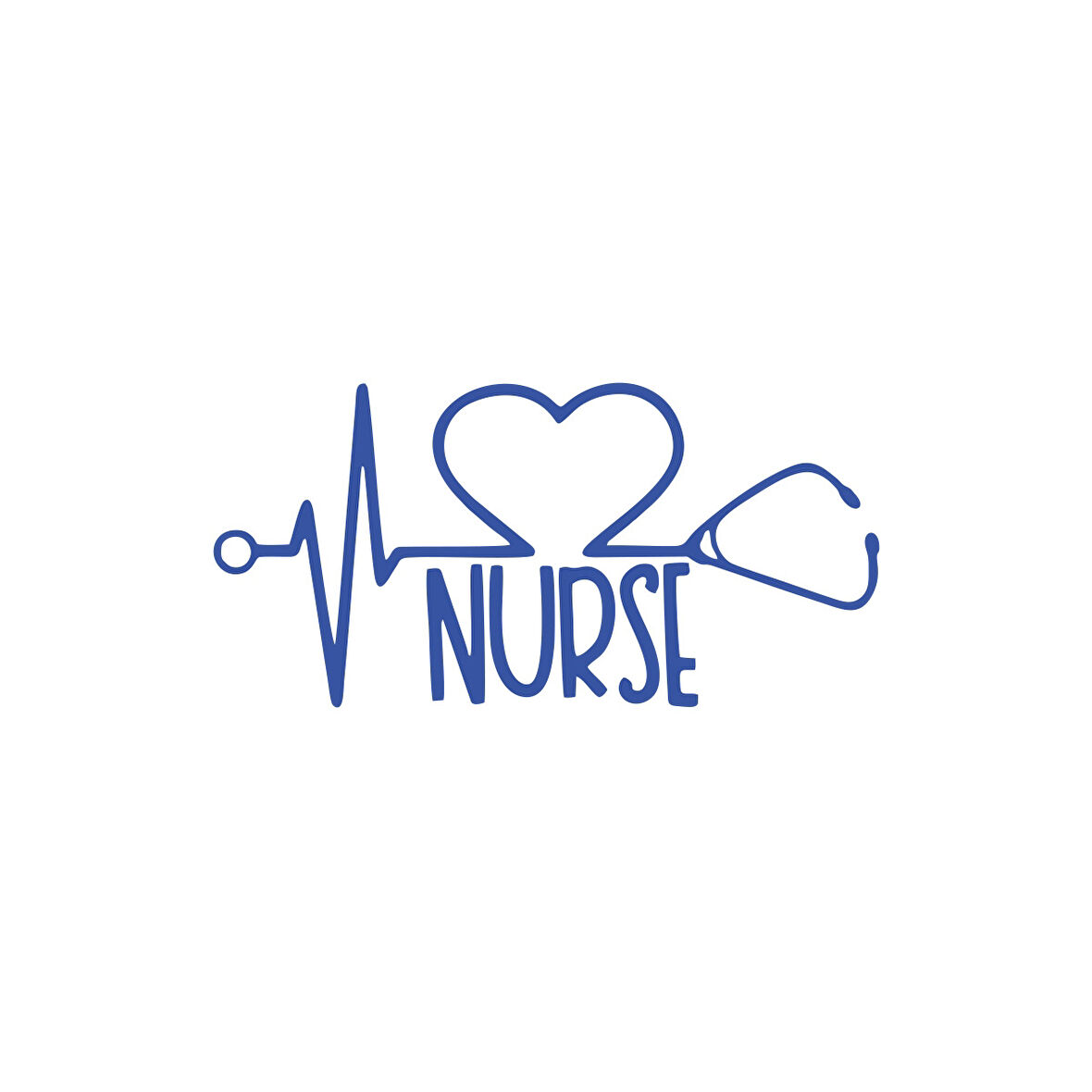 Nurse Araba Sticker 17x17 Cm Mavi