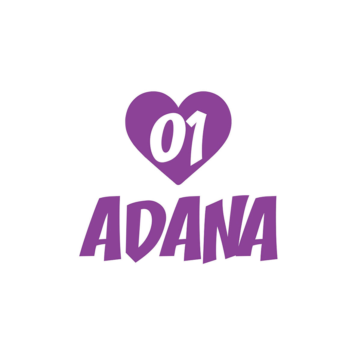 Kalpli 01 Adana Araba Sticker 17x17 Cm Mor