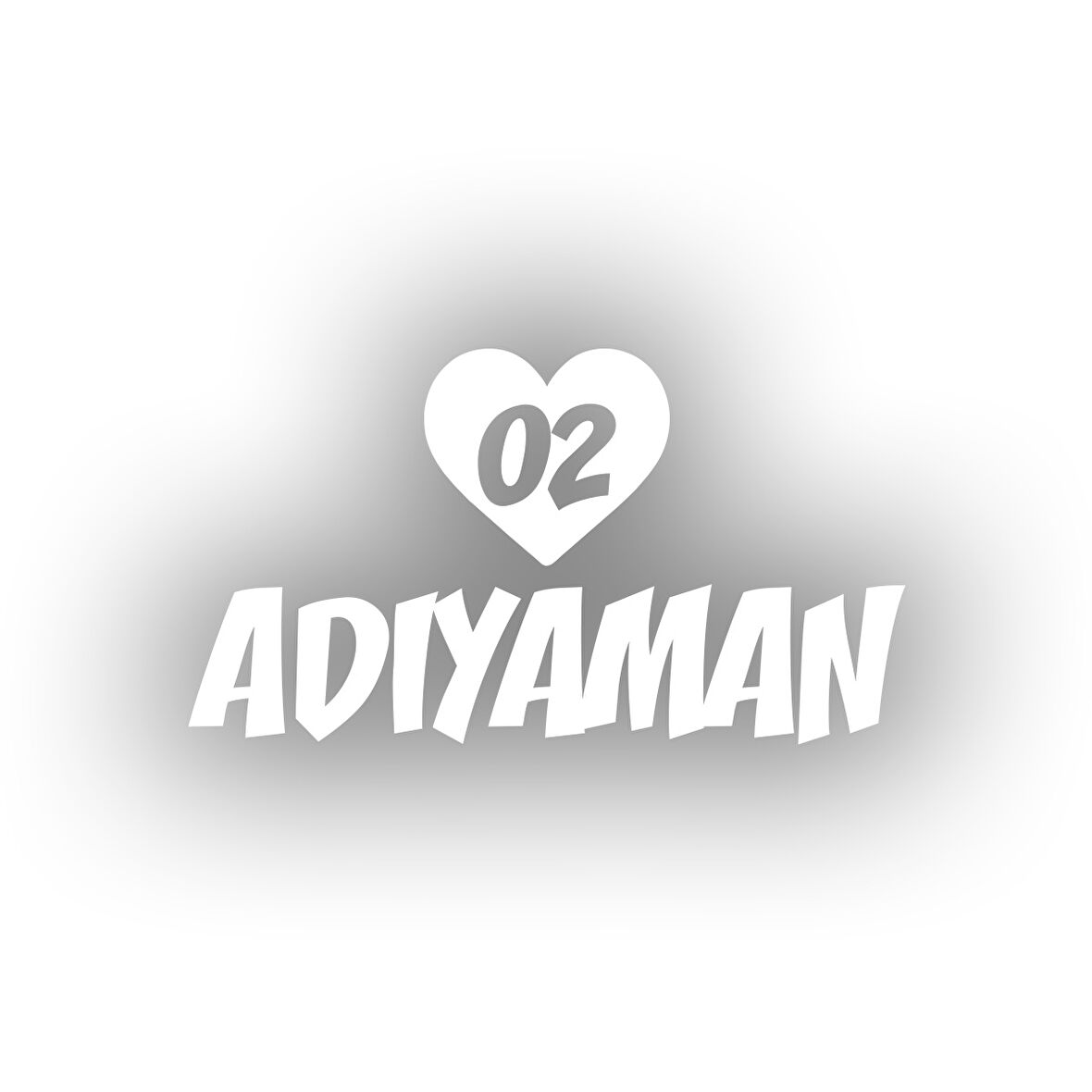 Kalpli 02 Adıyaman Araba Sticker 17x17 Cm Beyaz