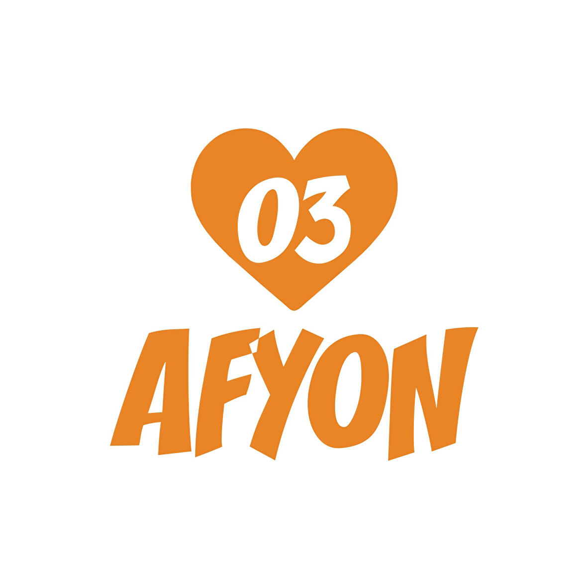 Kalpli 03 Afyon Araba Sticker 17x17 Cm Turuncu