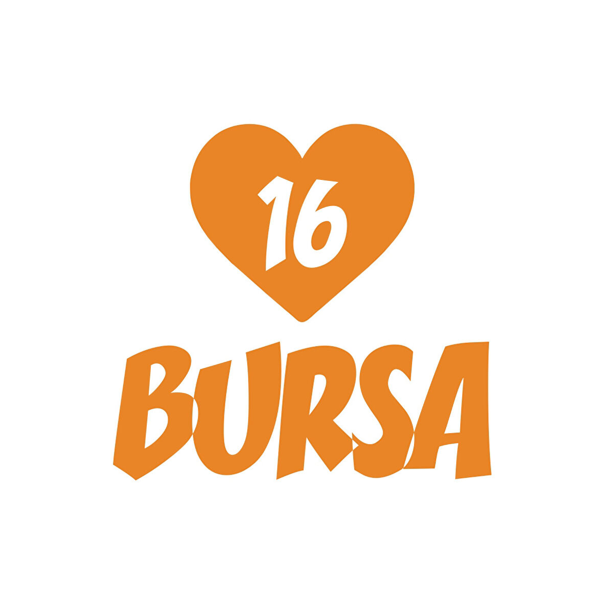 Kalpli 16 Bursa Araba Sticker 17x17 Cm Turuncu