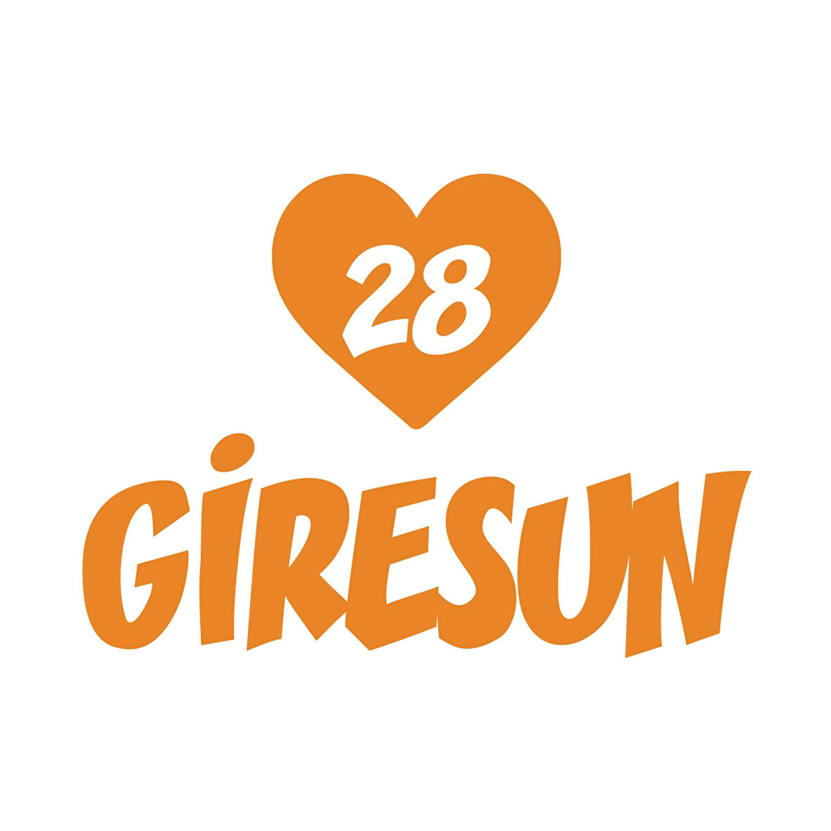 Kalpli 28 Giresun Araba Sticker 17x17 Cm Turuncu