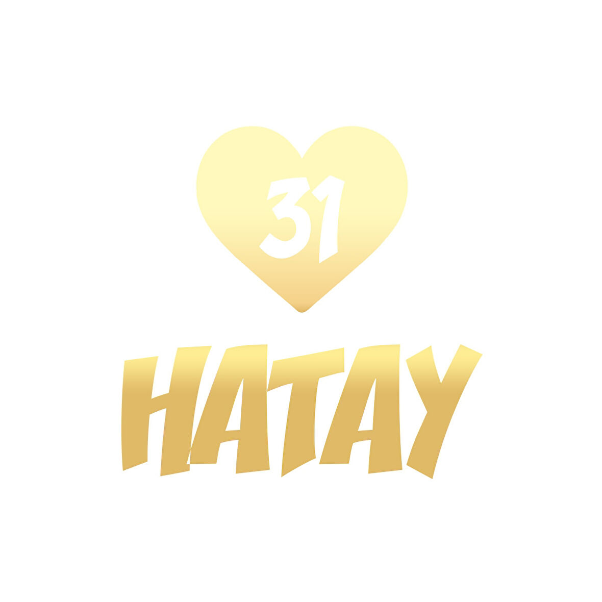 Kalpli 31 Hatay Araba Sticker 17x17 Cm Gold