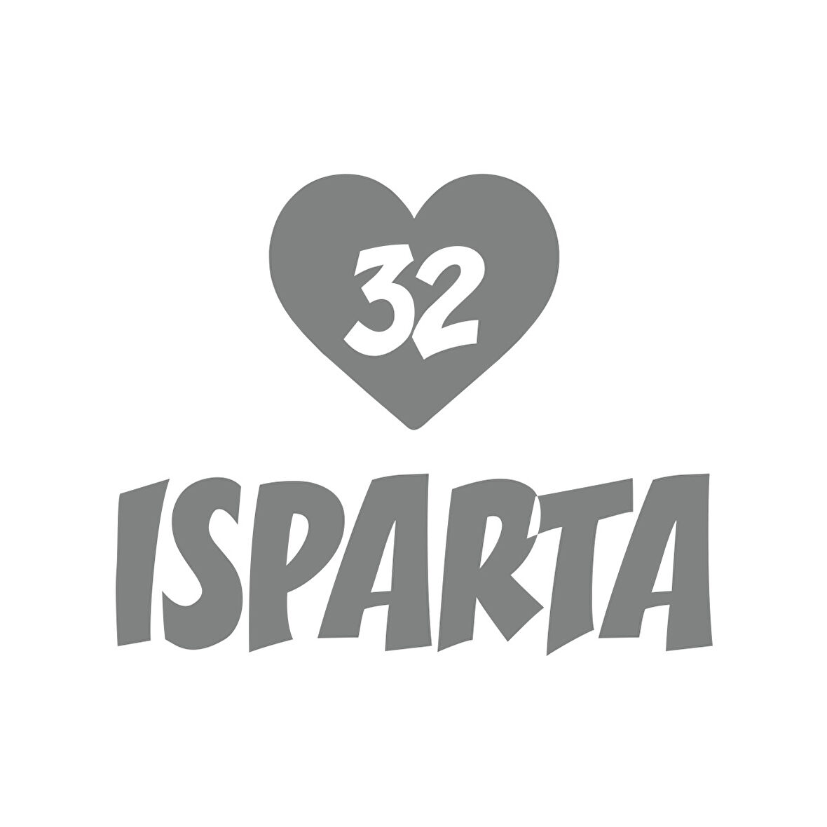 Kalpli 32 Isparta Araba Sticker 17x17 Cm Gri