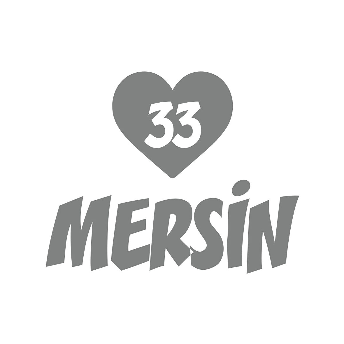 Kalpli 33 Mersin Araba Sticker 17x17 Cm Gri