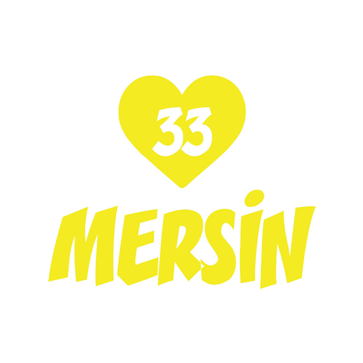 Kalpli 33 Mersin Araba Sticker 17x17 Cm Sarı