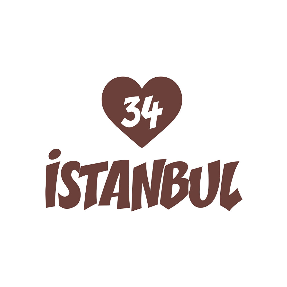Kalpli 34 İstanbul Araba Sticker 17x17 Cm Kahverengi
