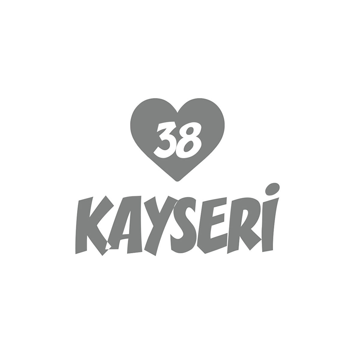 Kalpli 38 Kayseri Araba Sticker 17x17 Cm Gri