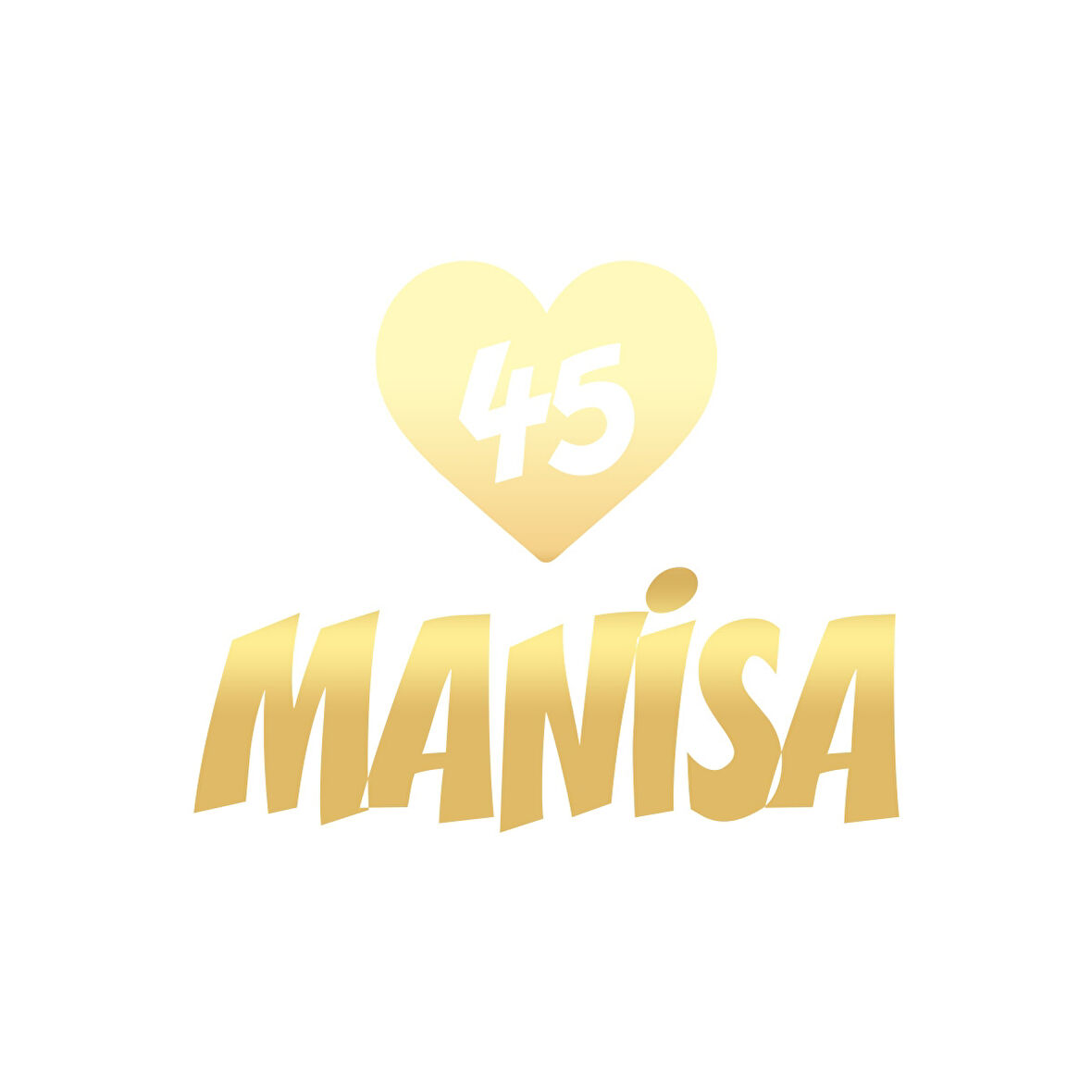 Kalpli 45 Manisa Araba Sticker 17x17 Cm Gold