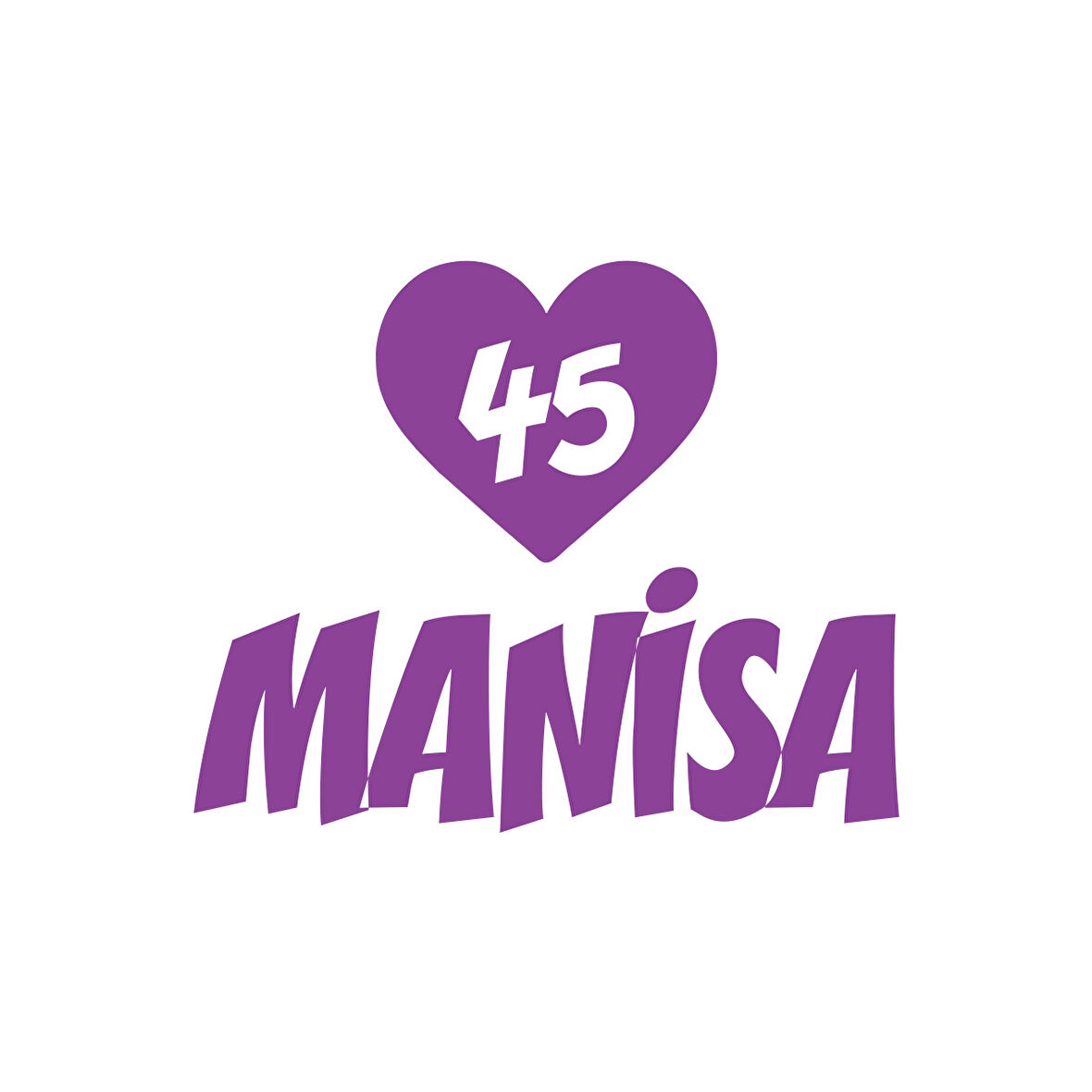 Kalpli 45 Manisa Araba Sticker 17x17 Cm Mor