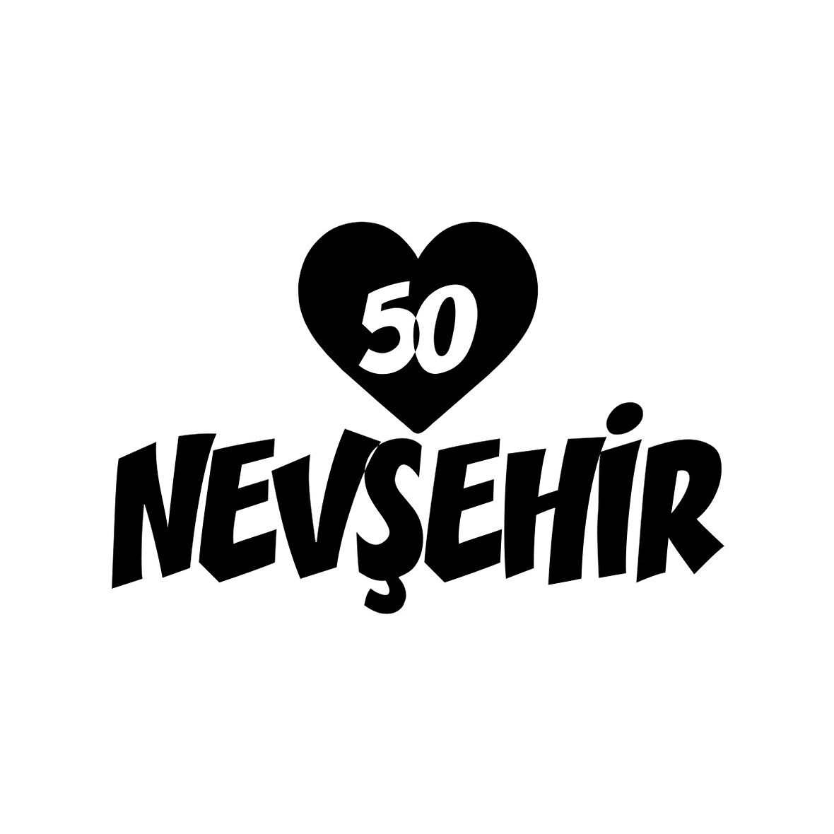 Kalpli 50 Nevşehir Araba Sticker 17x17 Cm Siyah