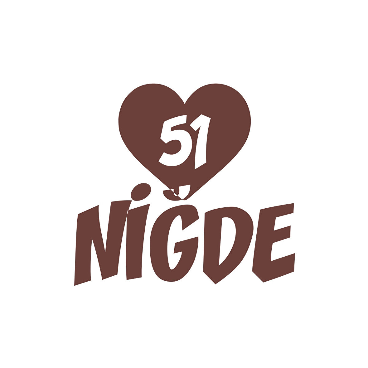 Kalpli 51 Niğde Araba Sticker 17x17 Cm Kahverengi