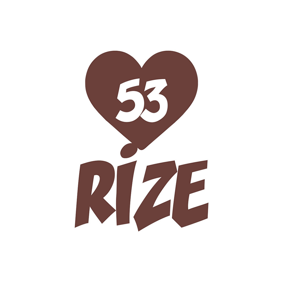 Kalpli 53 Rize Araba Sticker 17x17 Cm Kahverengi