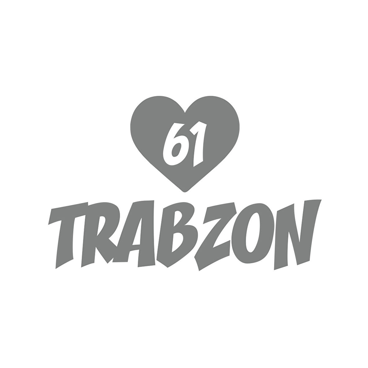 Kalpli 61 Trabzon Araba Sticker 17x17 Cm Gri