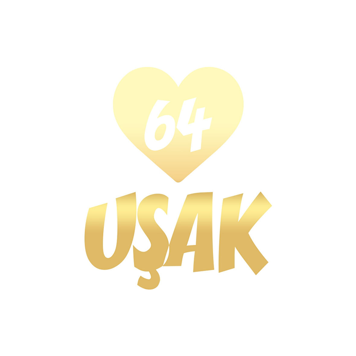 Kalpli 64 Uşak Araba Sticker 17x17 Cm Gold
