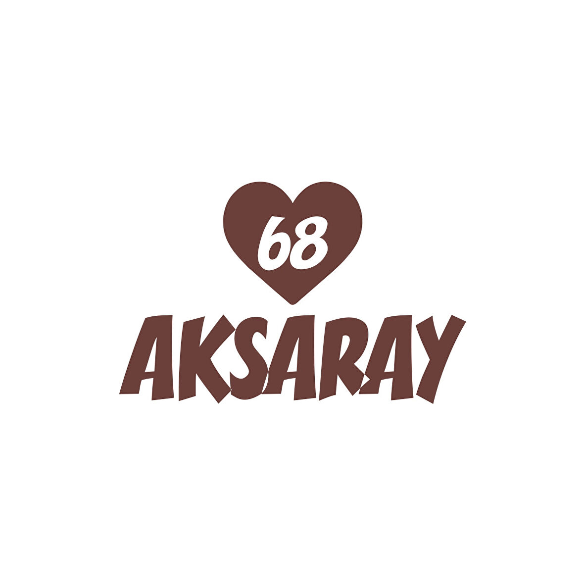 Kalpli 68 Aksaray Araba Sticker 17x17 Cm Kahverengi