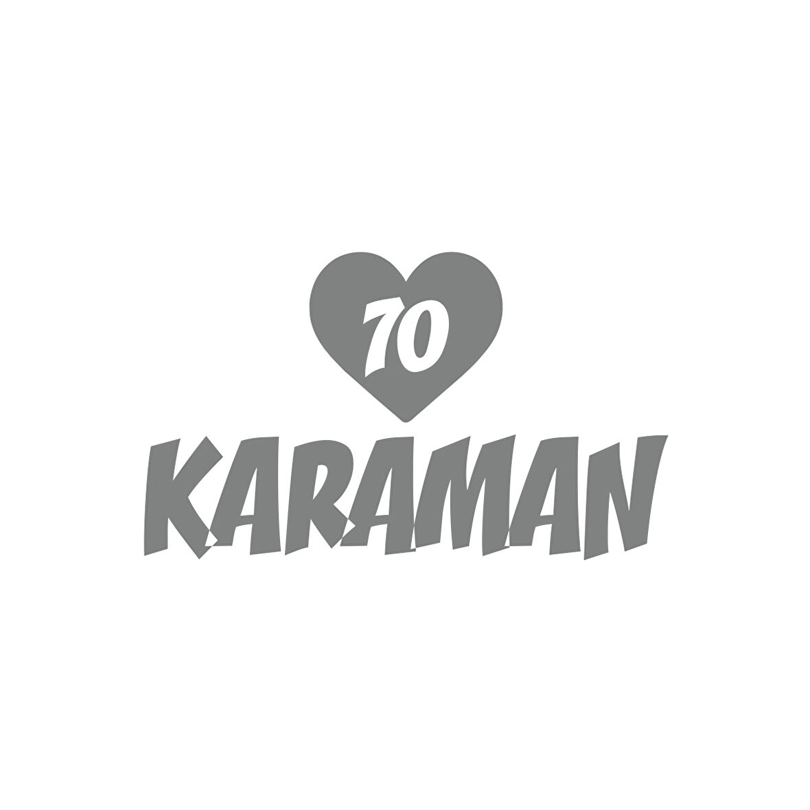 Kalpli 70 Karaman Araba Sticker 17x17 Cm Gri