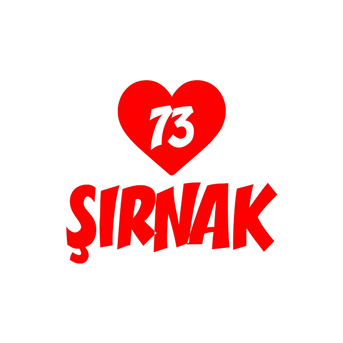 Kalpli 73 Şırnak Araba Sticker 17x17 Cm Kırmızı