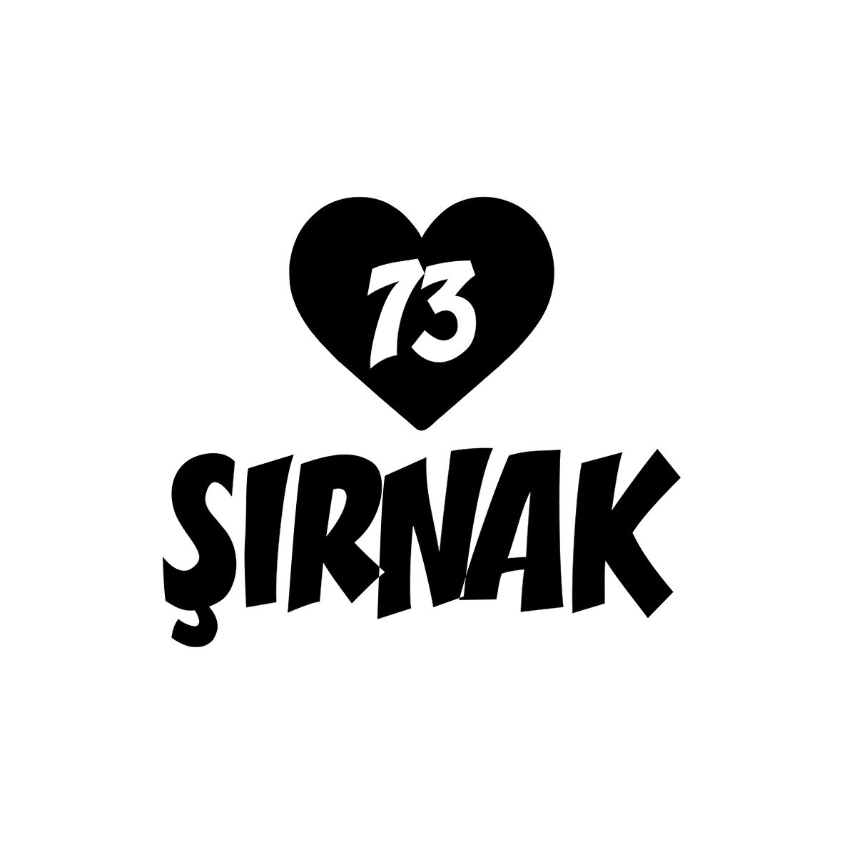 Kalpli 73 Şırnak Araba Sticker 17x17 Cm Siyah