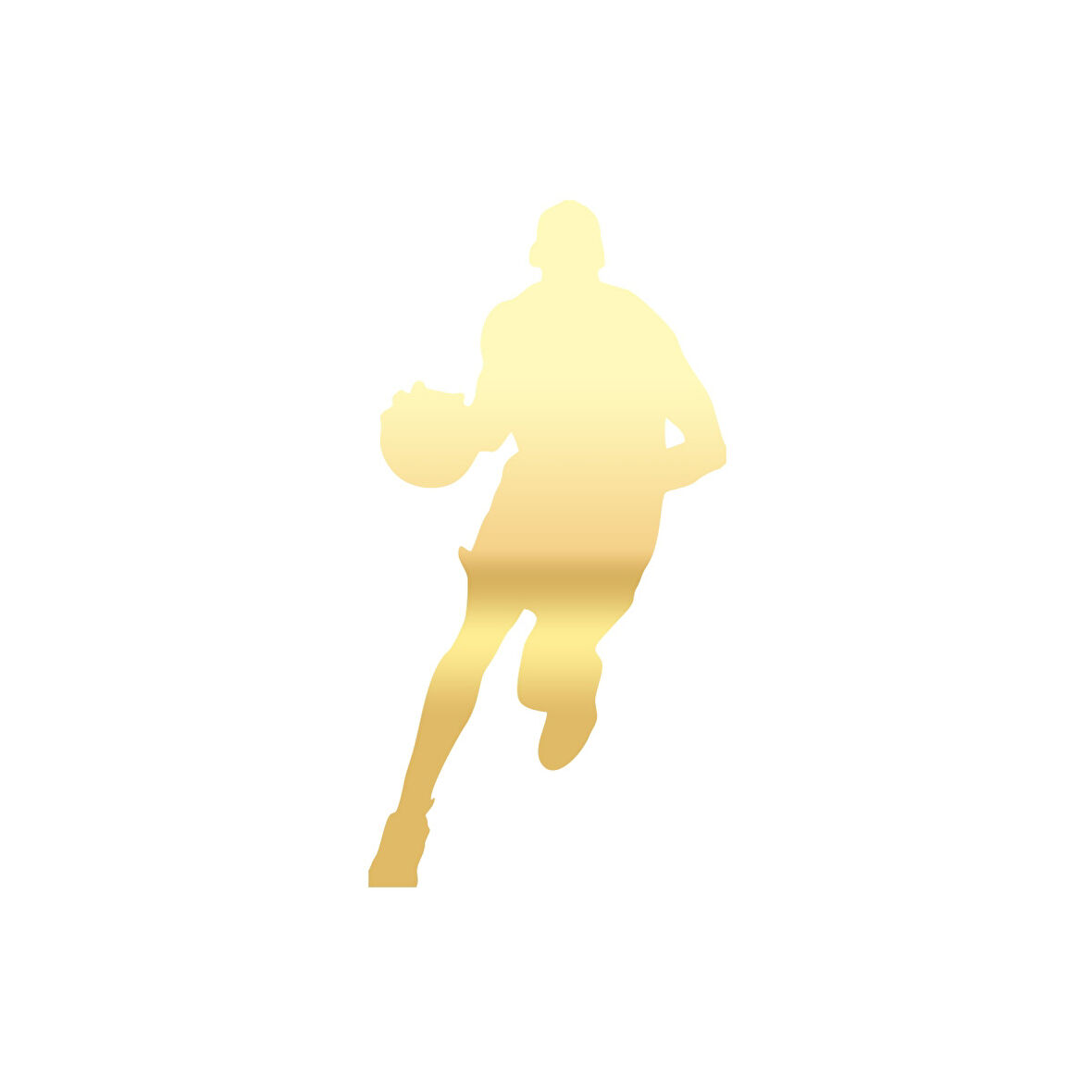 Basketbol Silüet Araba Sticker 17x17 Cm Gold