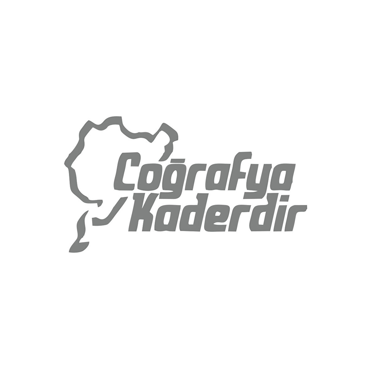 Coğrafya Kaderdir Araba Sticker  17x17 Cm Gri