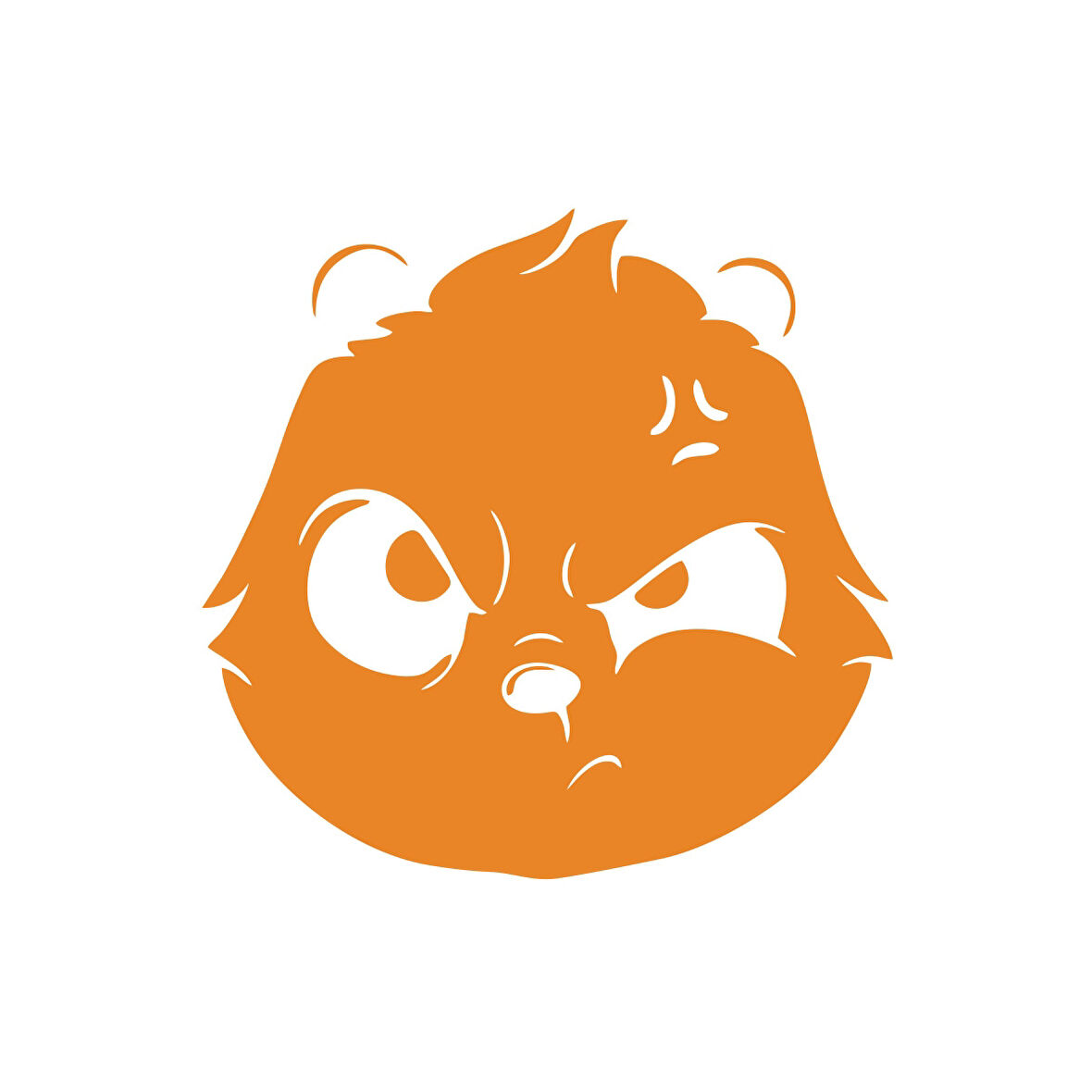 Kızgın Panda Araba Sticker 17x17 Cm Turuncu