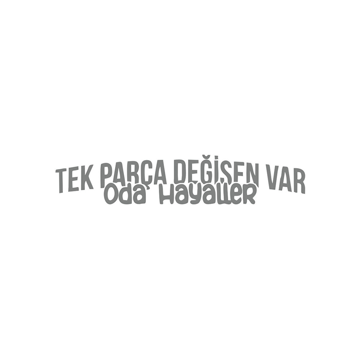 Tek Parça Değişen Var Oda Hayaller Araba Sticker 17x17 Cm Gri