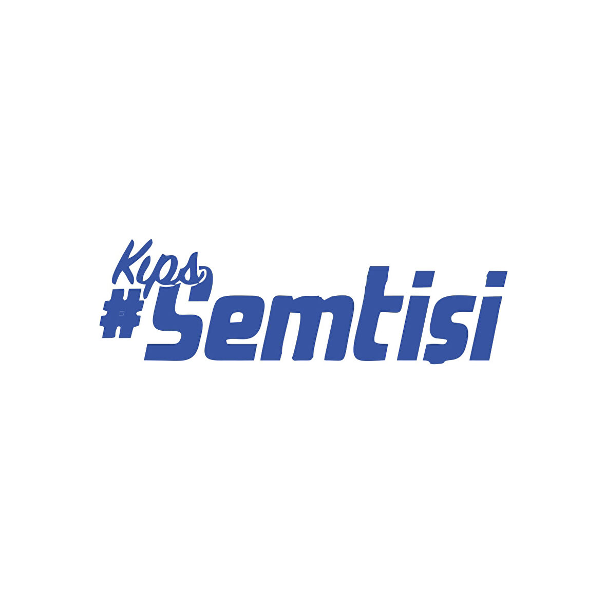 Kıps Semt İşi Araba Sticker 17x17 Cm Mavi