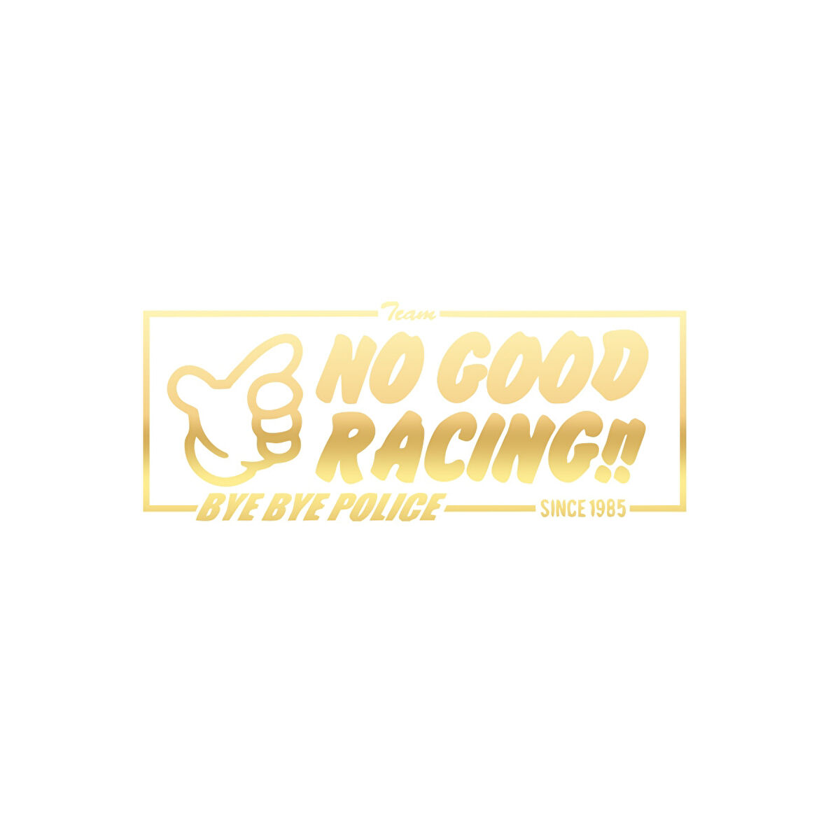 No Good Racing Araba Sticker 17x17 Cm Gold