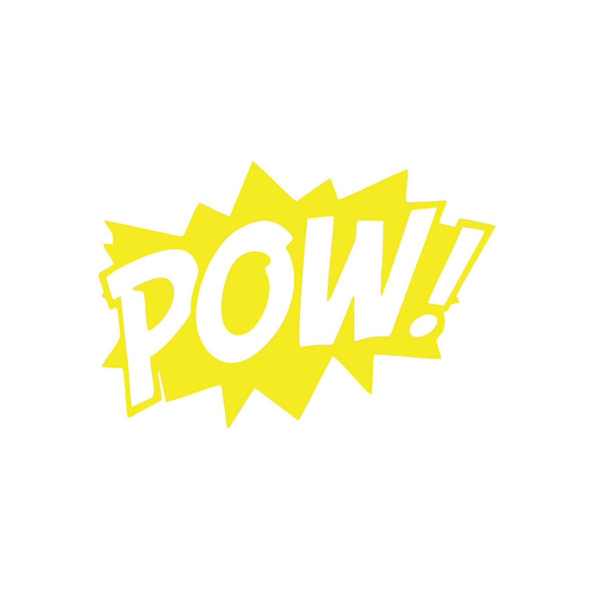 Pow Araba Sticker 17x17 Cm Sarı