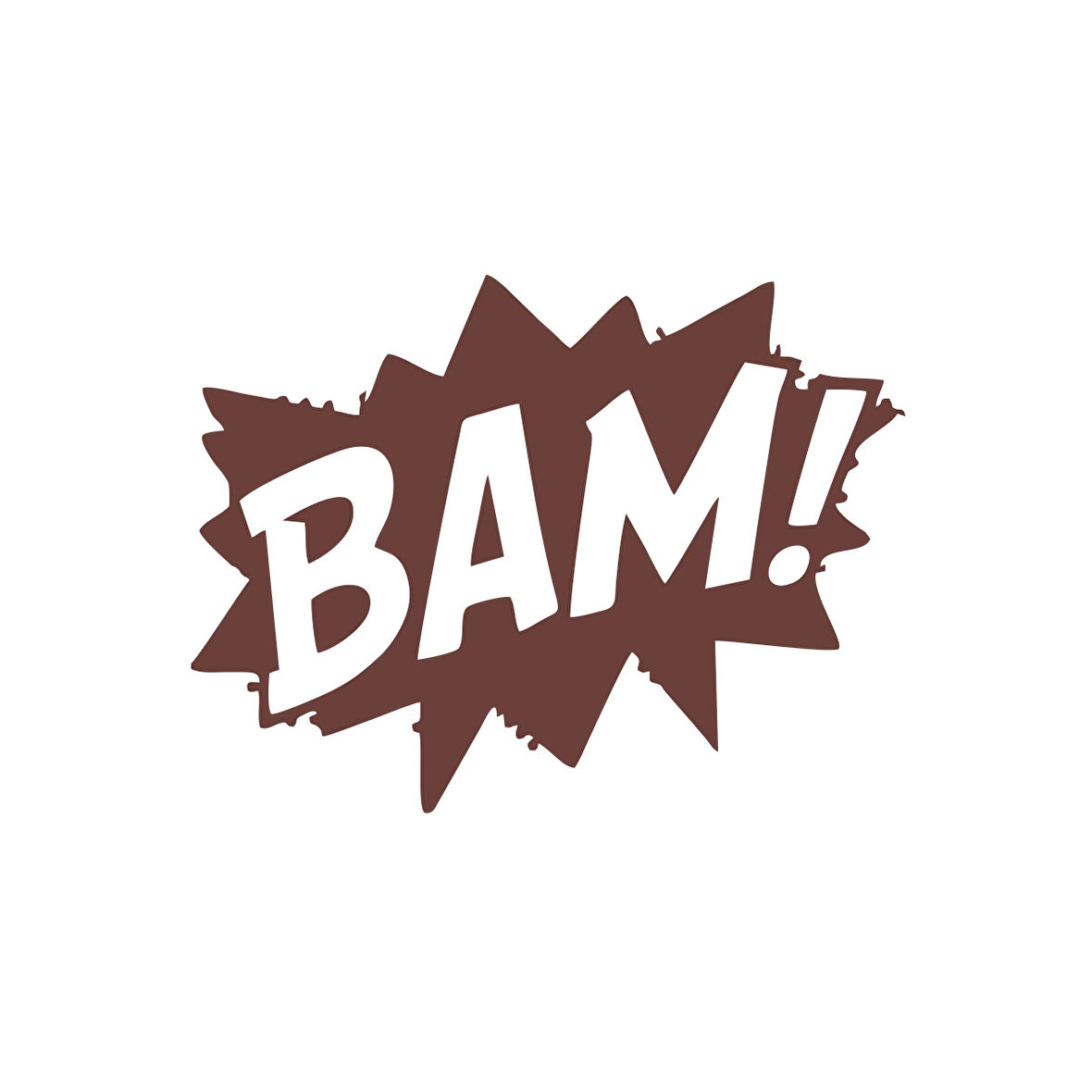 Bam Araba Sticker 17x17 Cm Kahverengi