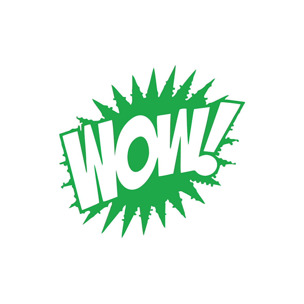 Wow Araba Sticker 17x17 Cm Yeşil