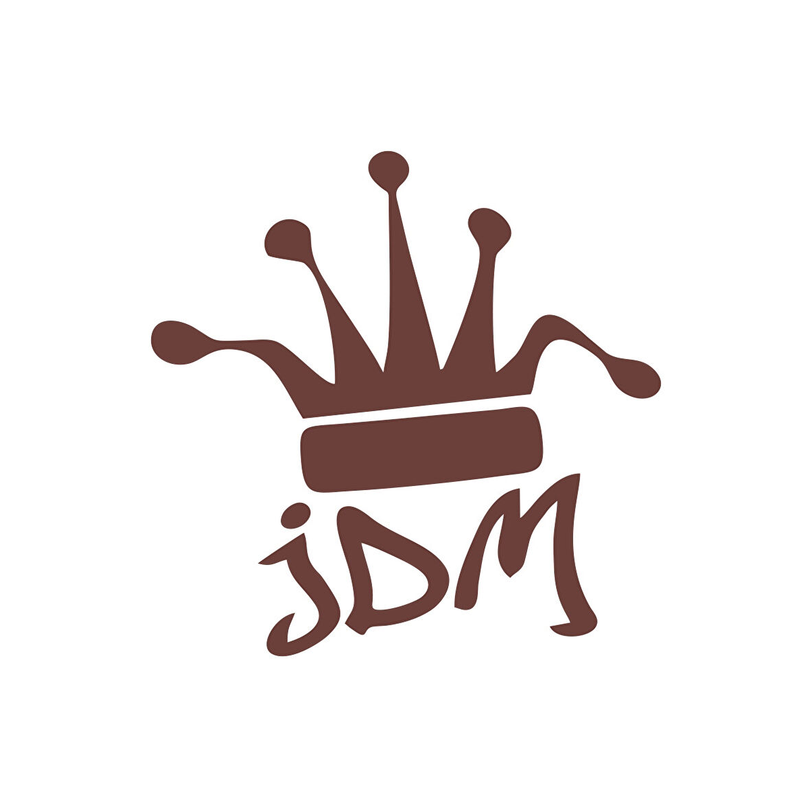 JDM Kral Tacı Araba Sticker 17x17 Cm Kahverengi