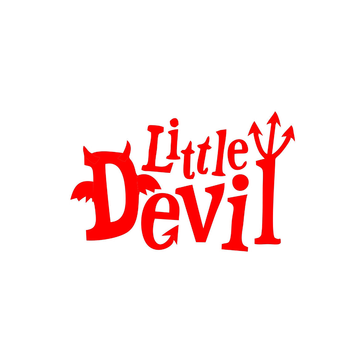 Little Devil Araba Sticker 17x17 Cm Kırmızı