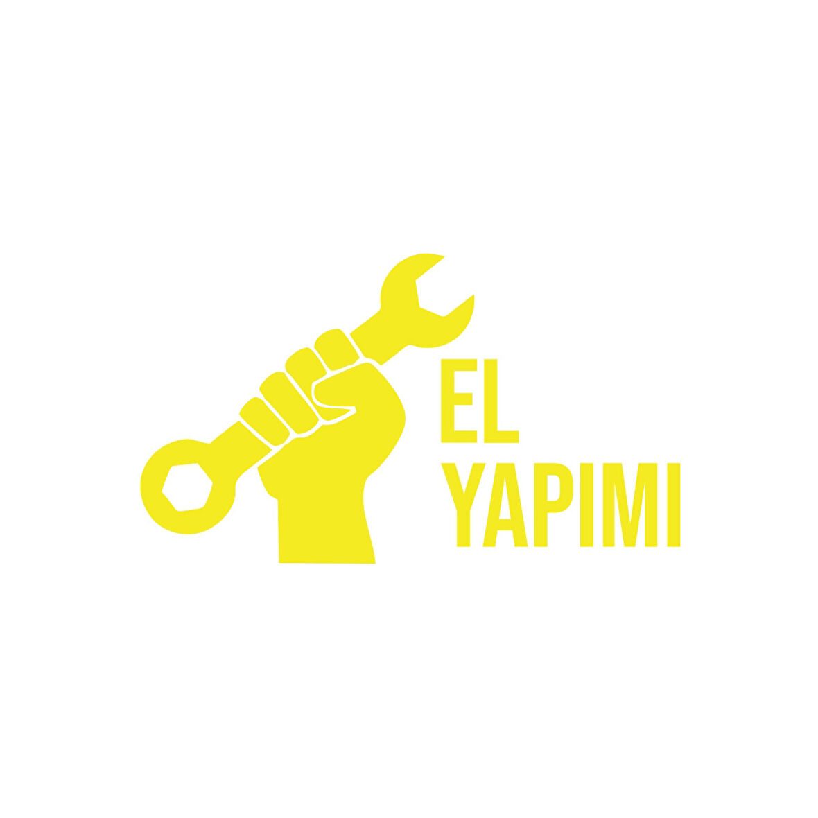 El Yapımı Araba Sticker 17x17 Cm Sarı